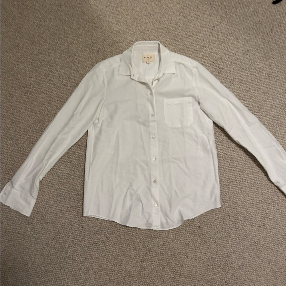 Sezane white button down never worn
